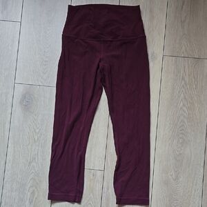 Lululemon Wunder Under Crop (High-Rise) *Full-On Luxtreme Garnet size 4